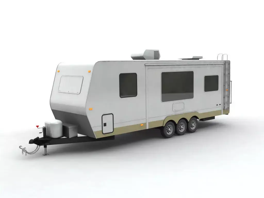 Travel Trailer Toy Hauler 3-Axle 3D model