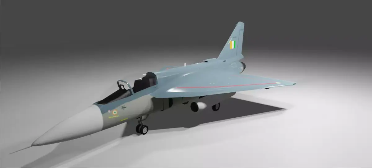 Indian Airforce HAL LCA Tejas 3D model Low-poly 3D model