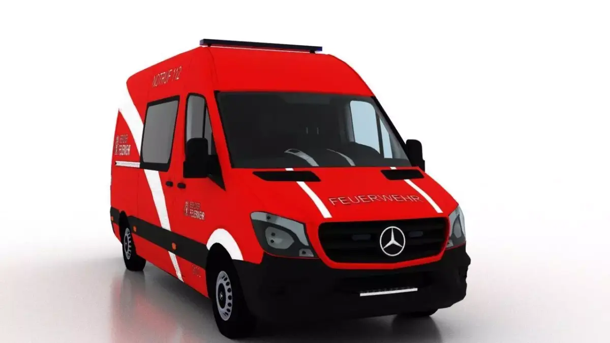 Mercedes Benz Sprinter L2H2 2015 Germany Ambulance 3D model