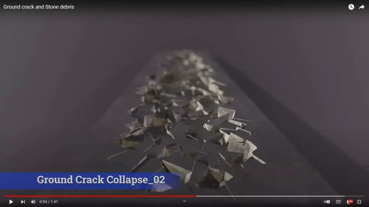 Ground Crack Collapse 02 3D model