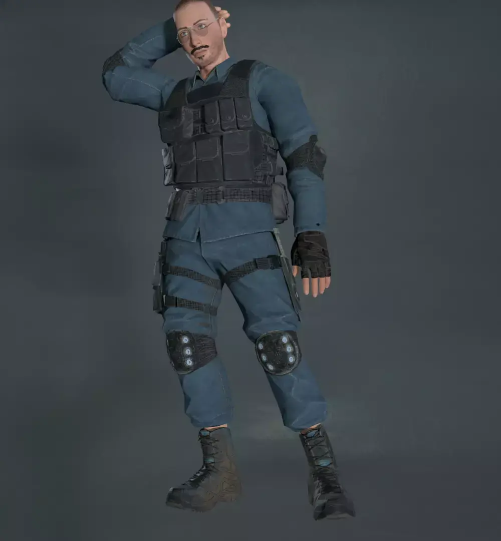 Rigged Soldier 2 3D model