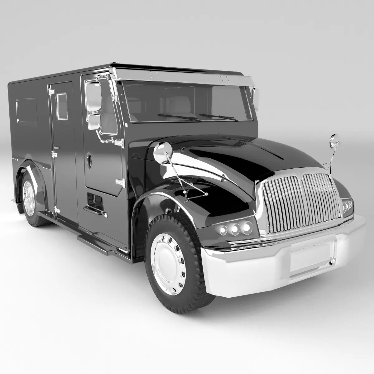 Armored Truck 4K Low-poly 3D model