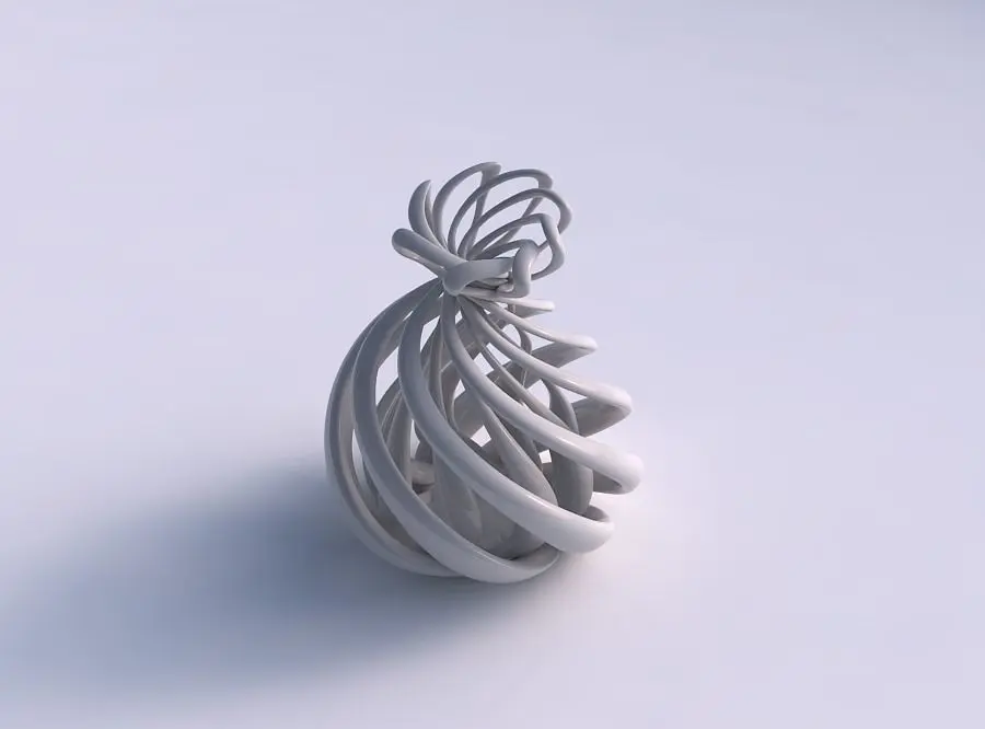 Vase double twisted wide bottom with suqeezed top part pimp u... 3D print model