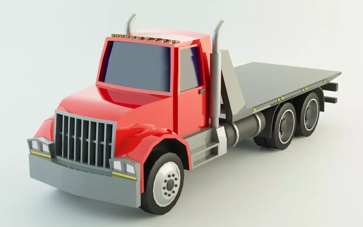 Low Poly Tow Truck 3D model