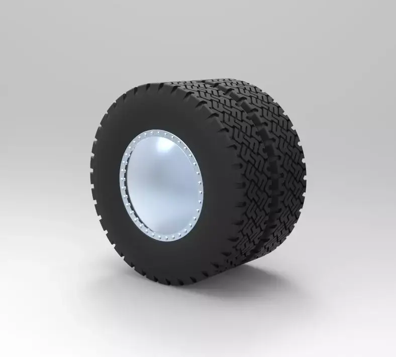 Double wheel 2 3D model