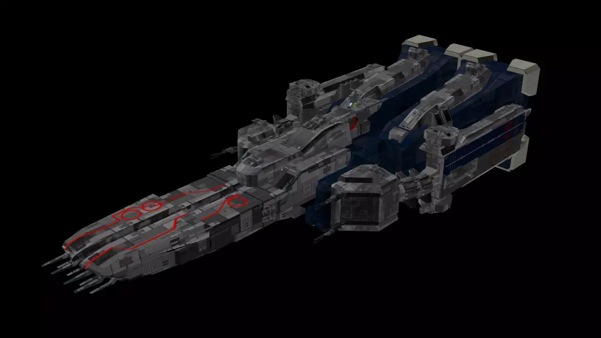 Macross SDF-1 Low-poly 3D model