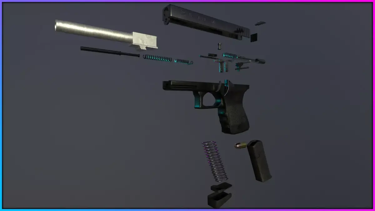 Glock 19 - modular game ready weapon 3D model
