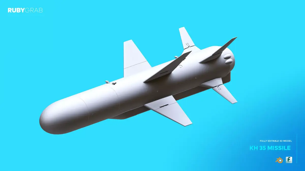 KH 35 Missile 3D Model 3D model