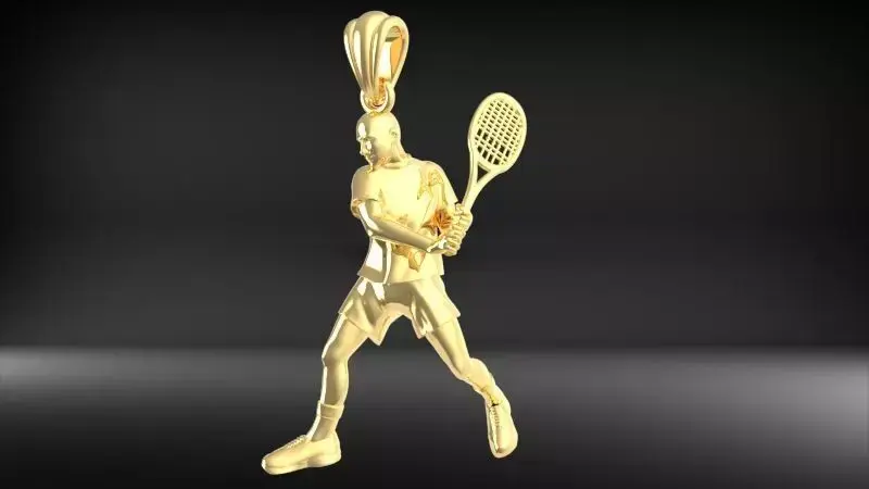 Tennis Player Pendant  3D print model