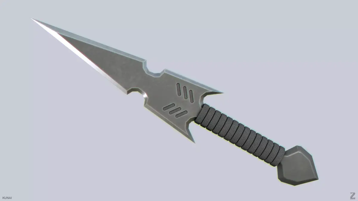 Kunai Low-poly 3D model 3