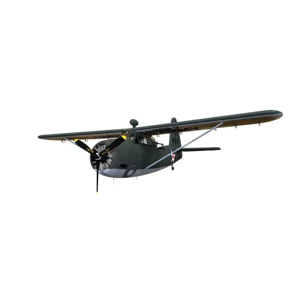 Curtiss Owl - WW2 Plane Low-poly 3D model