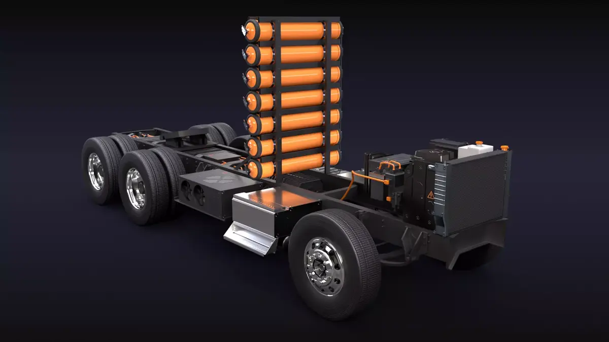 Hydrogen Semi-Truck Chassis 3D model