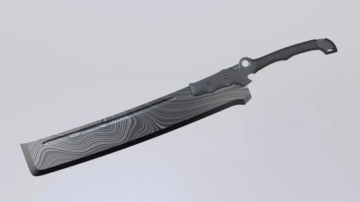 Damascus Zombie Cleaver Low-poly 3D model