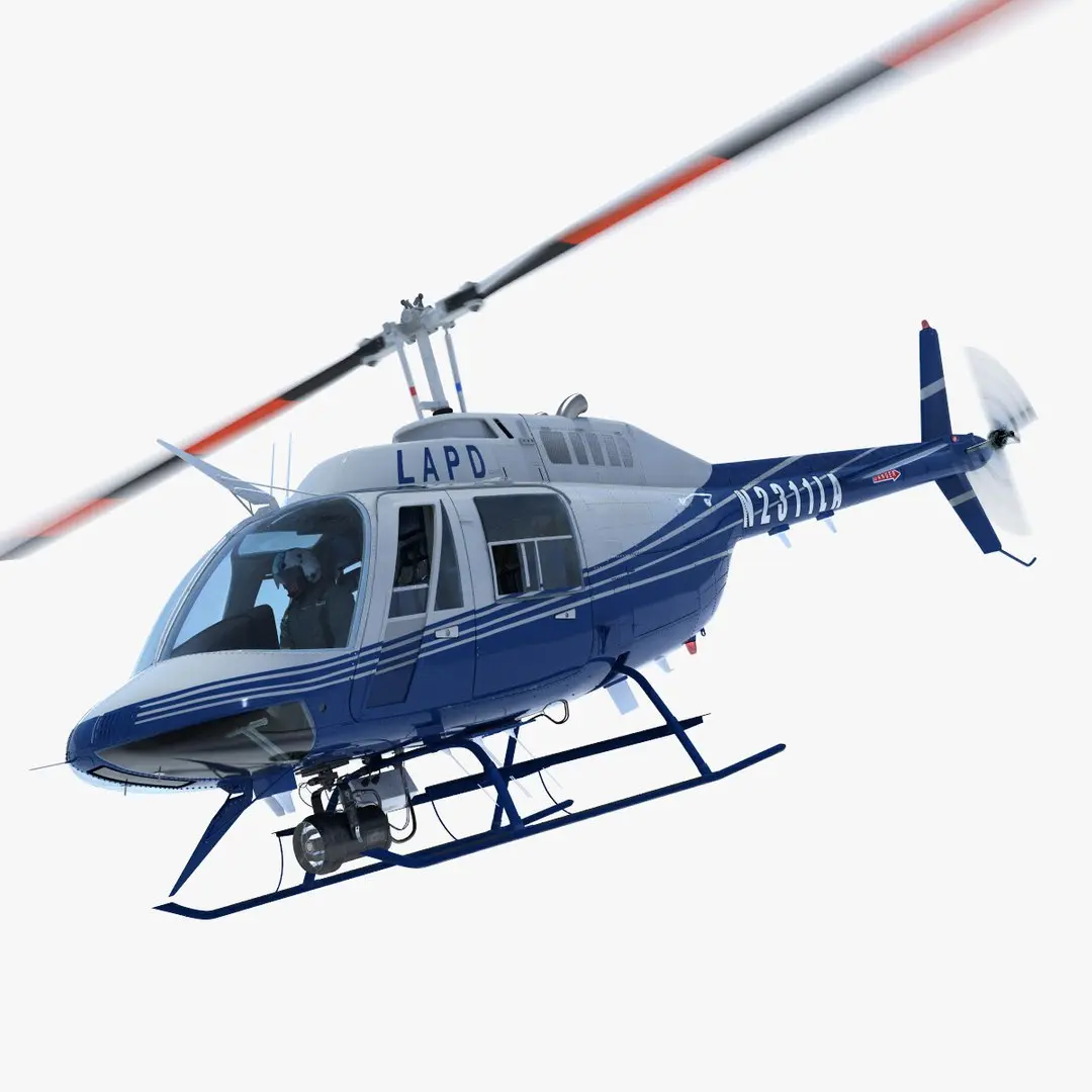 Bell Jetranger 206 Los Angeles Police Helicopter 3D model