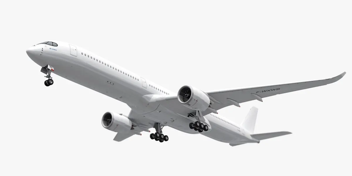 Airbus A350-1000 Generic White 3D model