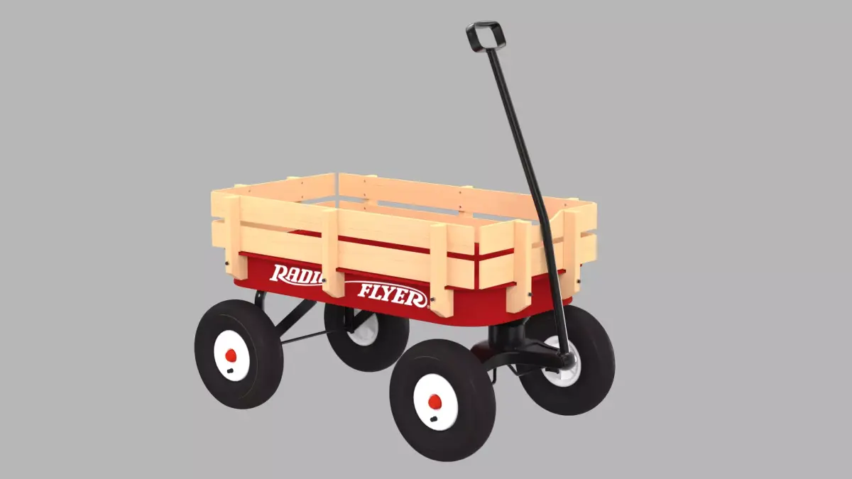 Radio Flyer Wagon 3D Model 3D model