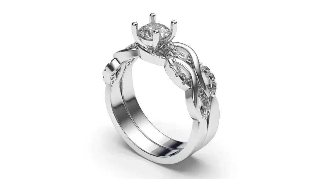 solitaire with ring sizes  8 part S91 3D print model