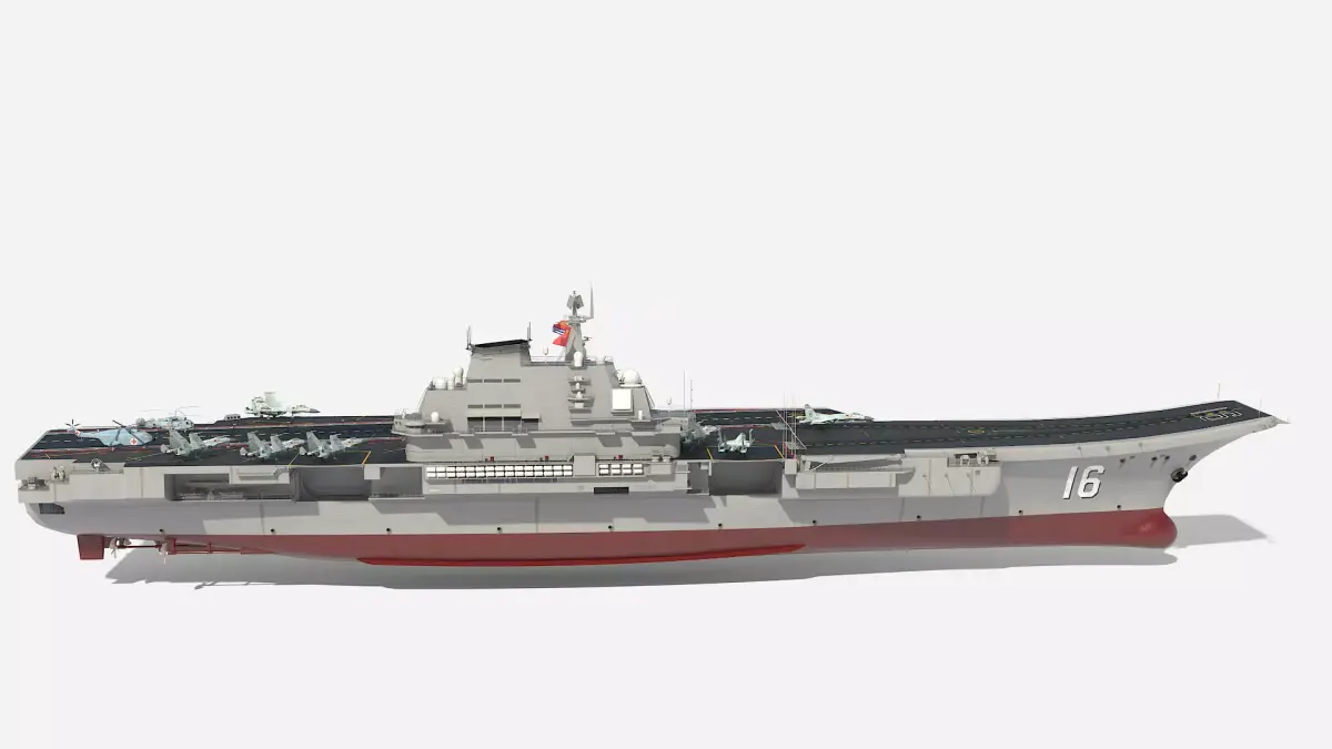 Chinese aircraft carrier CV-16 Liaoning 3D model