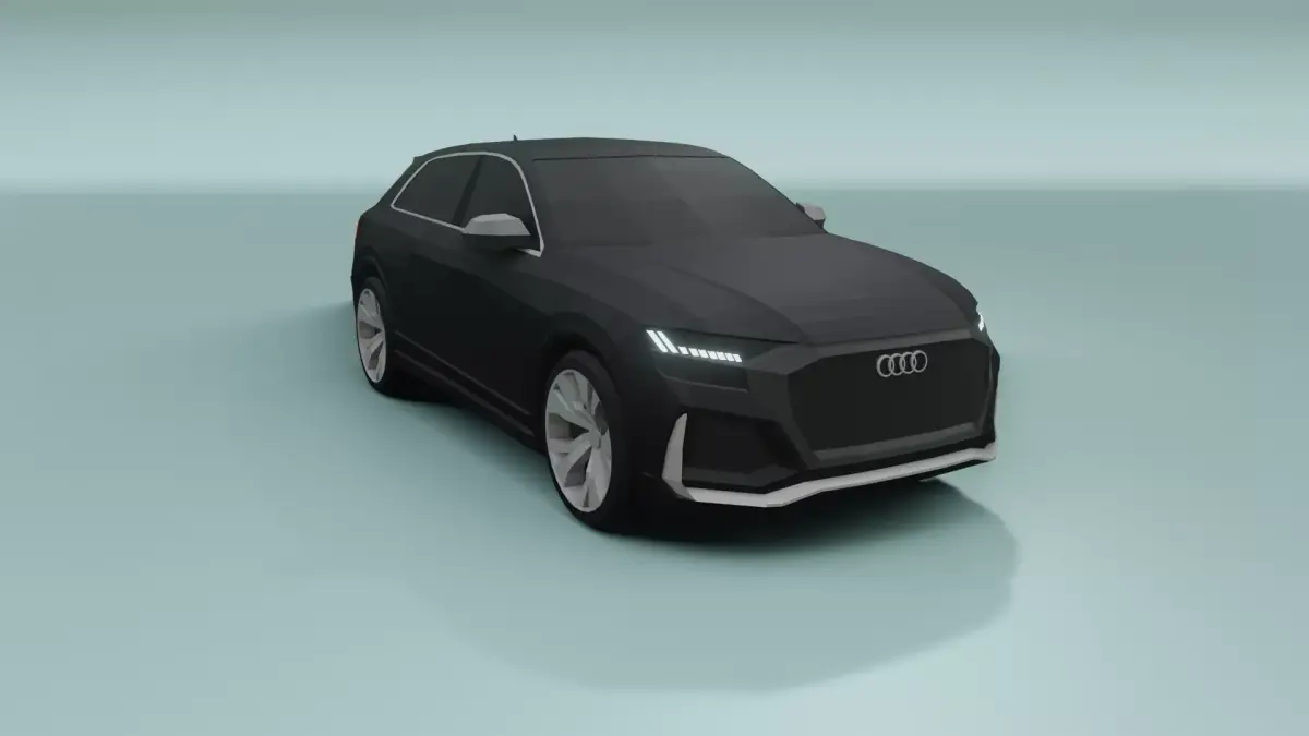 Audi Q8 RS low poly 3D model Low-poly 3D model