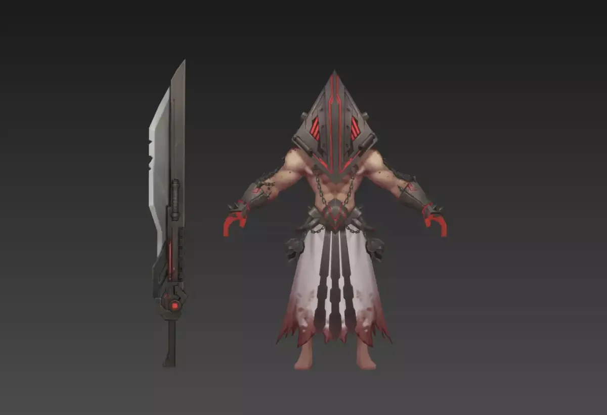 Three Horned King Low-poly 3D model