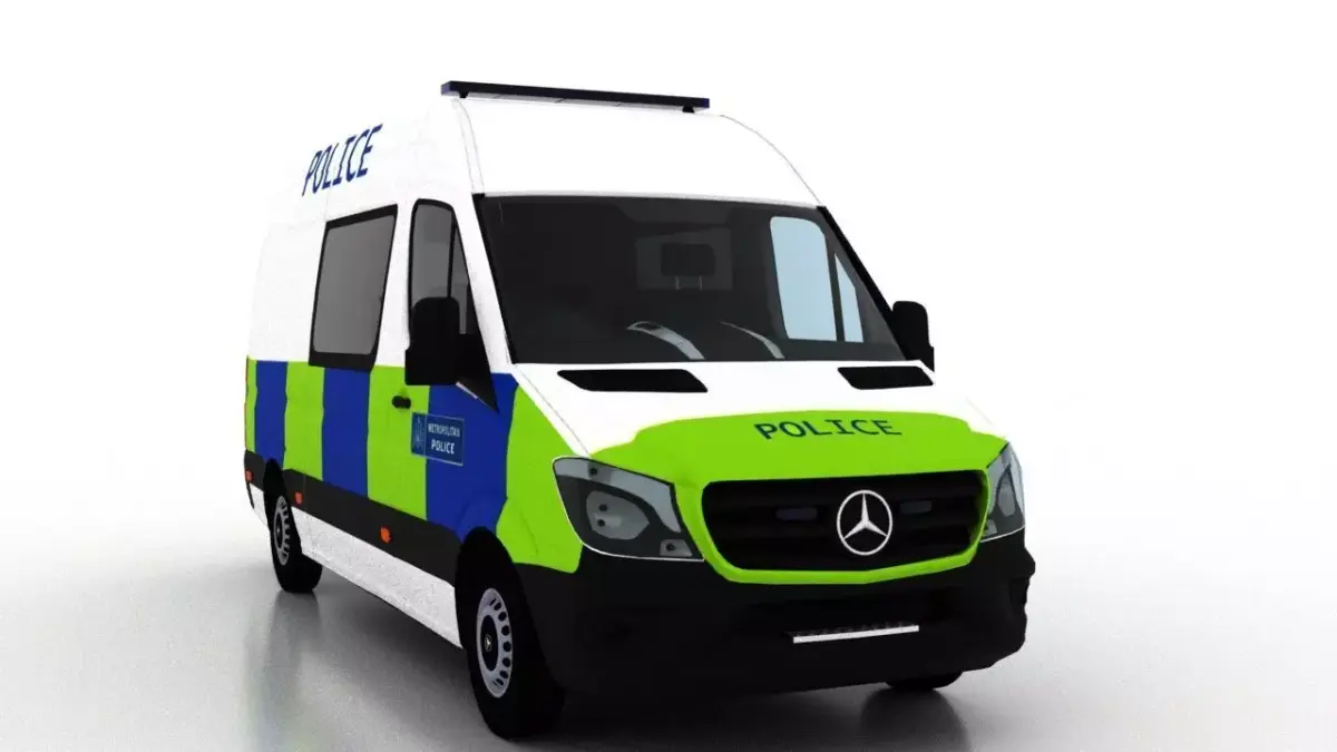 Mercedes Benz Sprinter L2H2 2015 England Police Crew Van UK 3D model