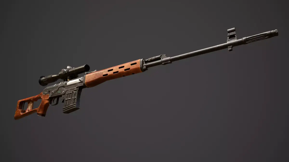 SVD - Dragunov Sniper Rifle  Low-poly 3D model