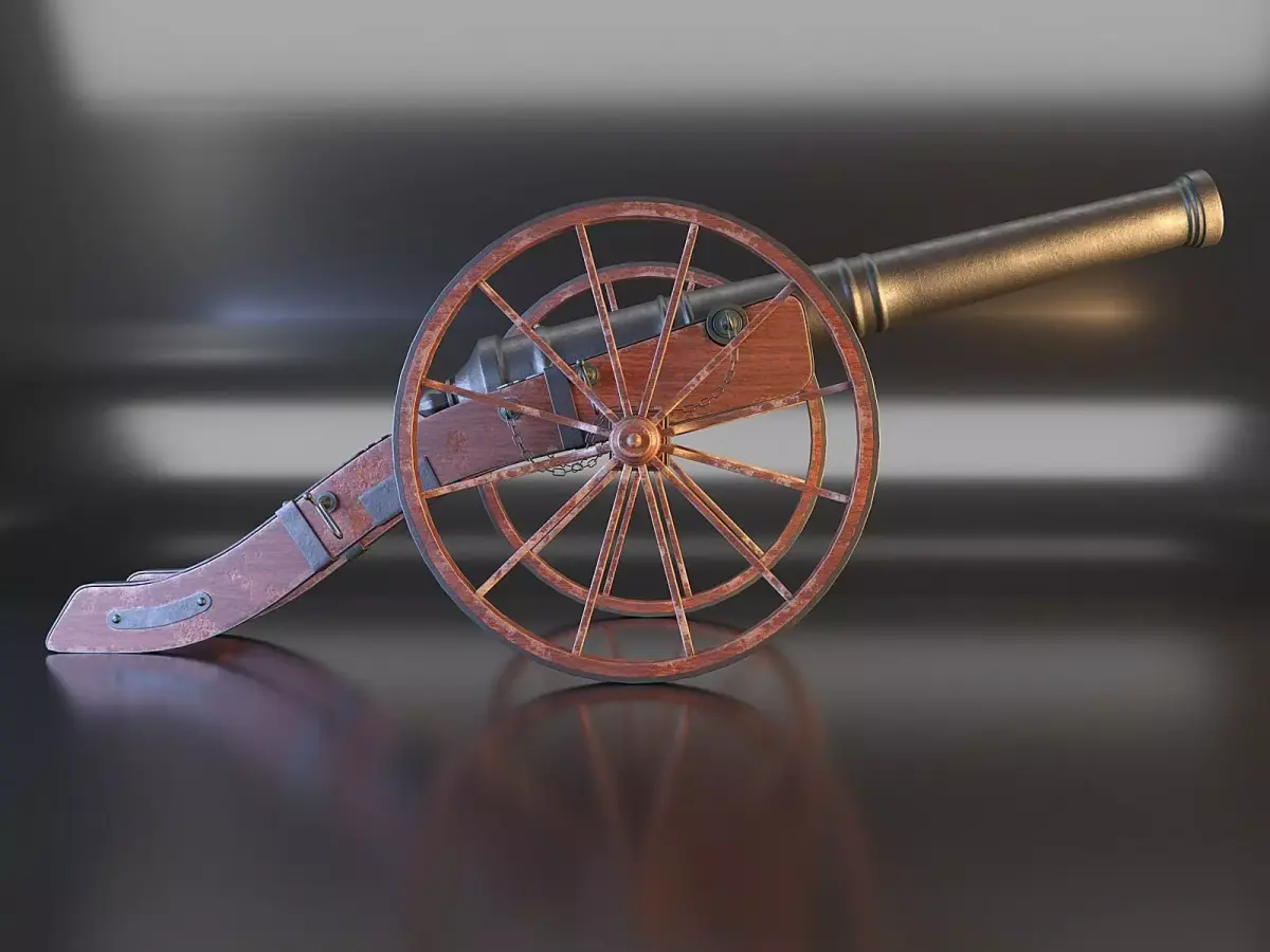 Medieval cannon   3D model