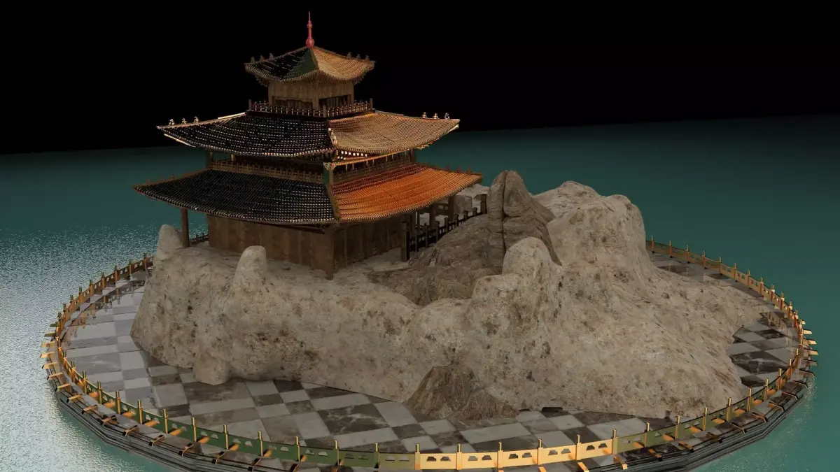 Chinese ancient house  3D model 22