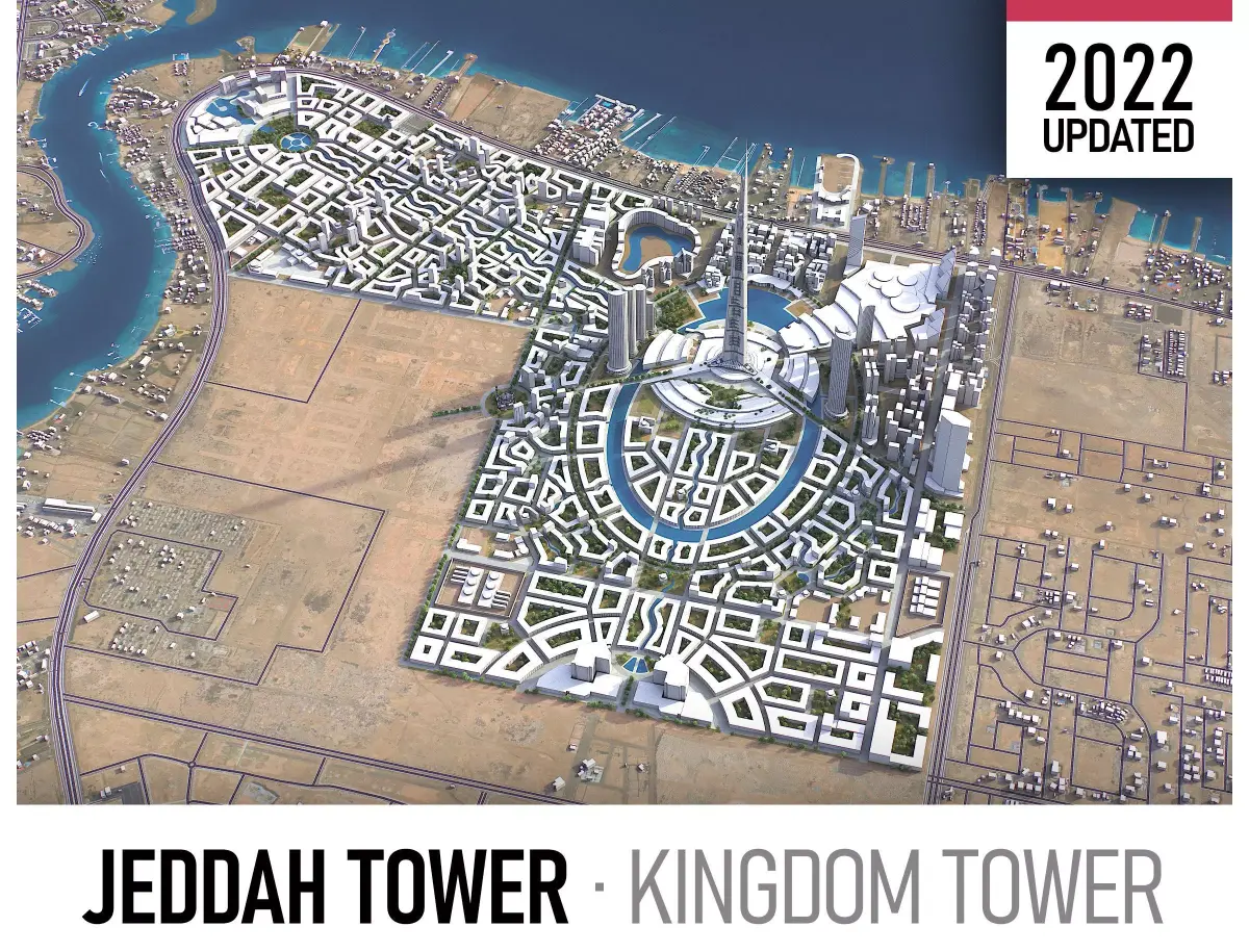 Jeddah Tower Low-poly 3D model