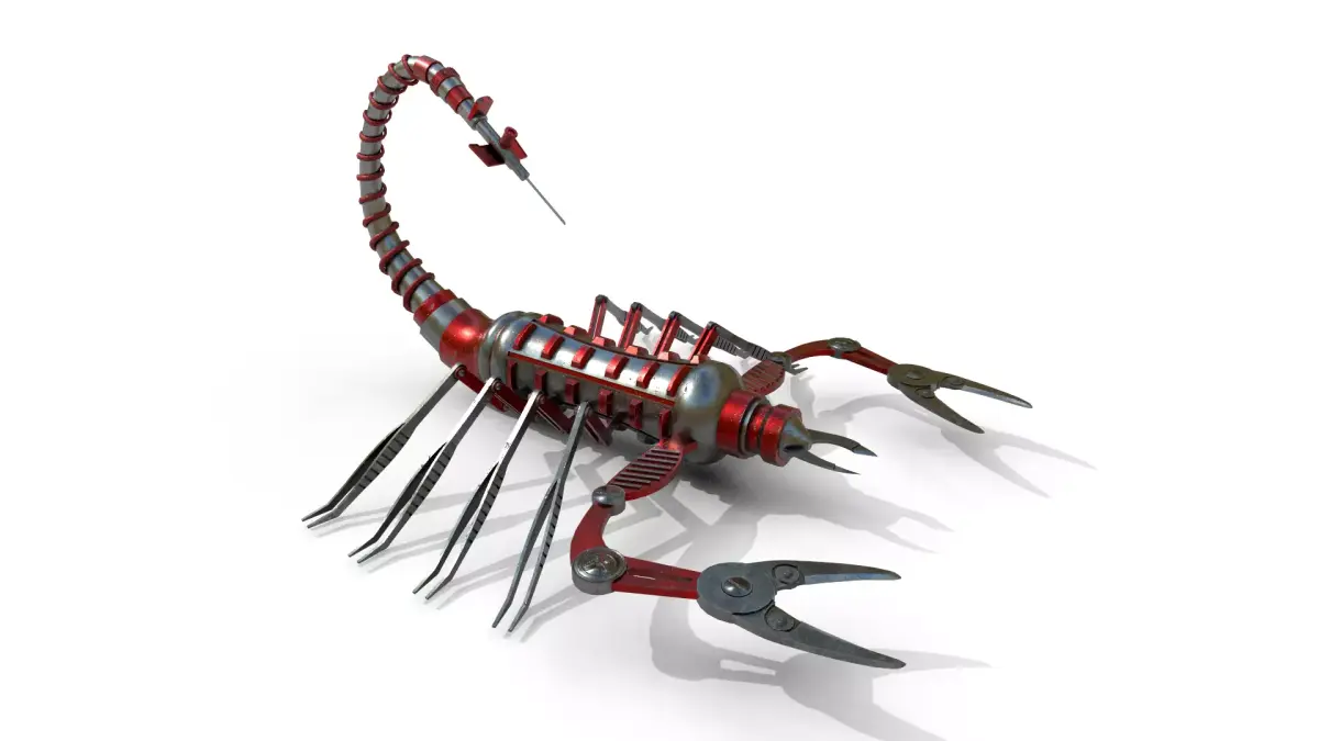 Mechanical Scorpion Low-poly 3D model