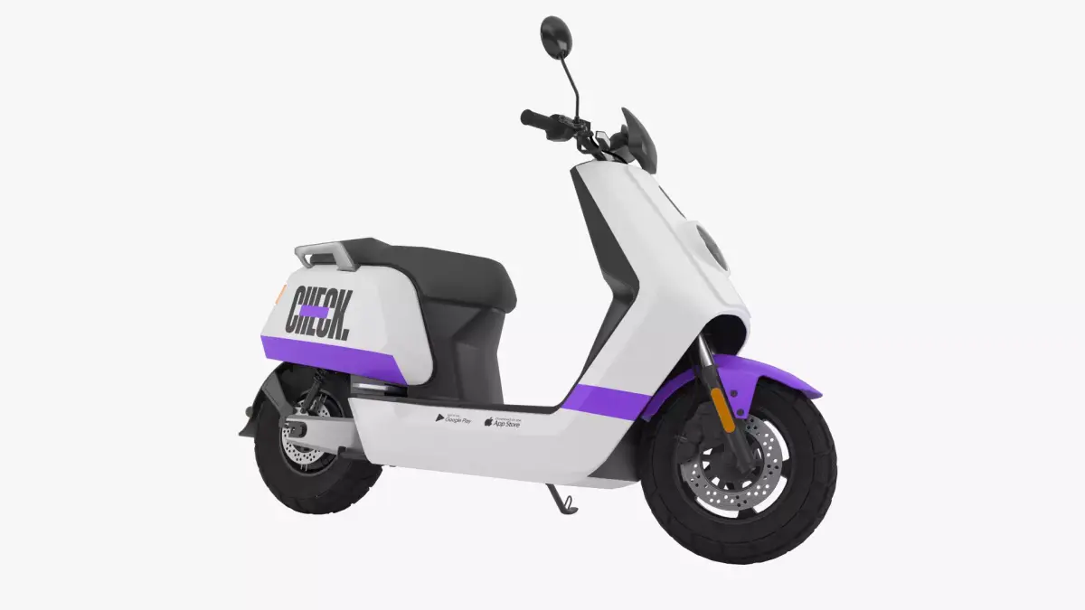Electric Scooter Check  Low-poly 3D model