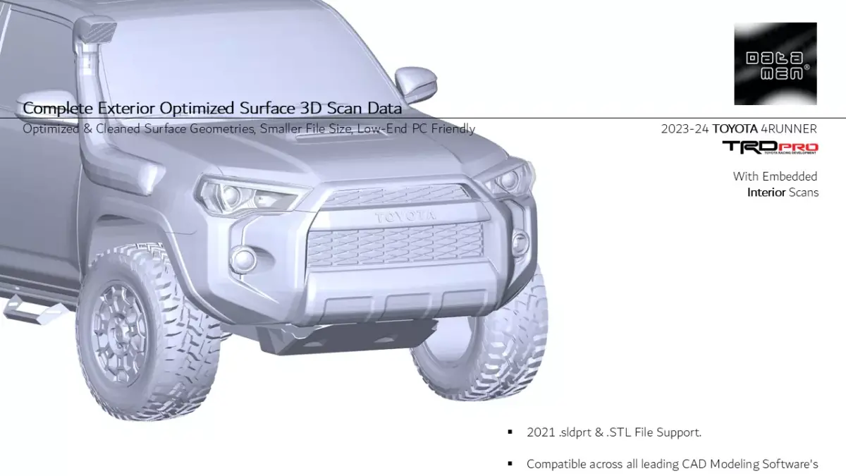 2023 2024 TOYOTA 4RUNNER 5th Gen TRD Pro 3D Scan Surface Data 3D model