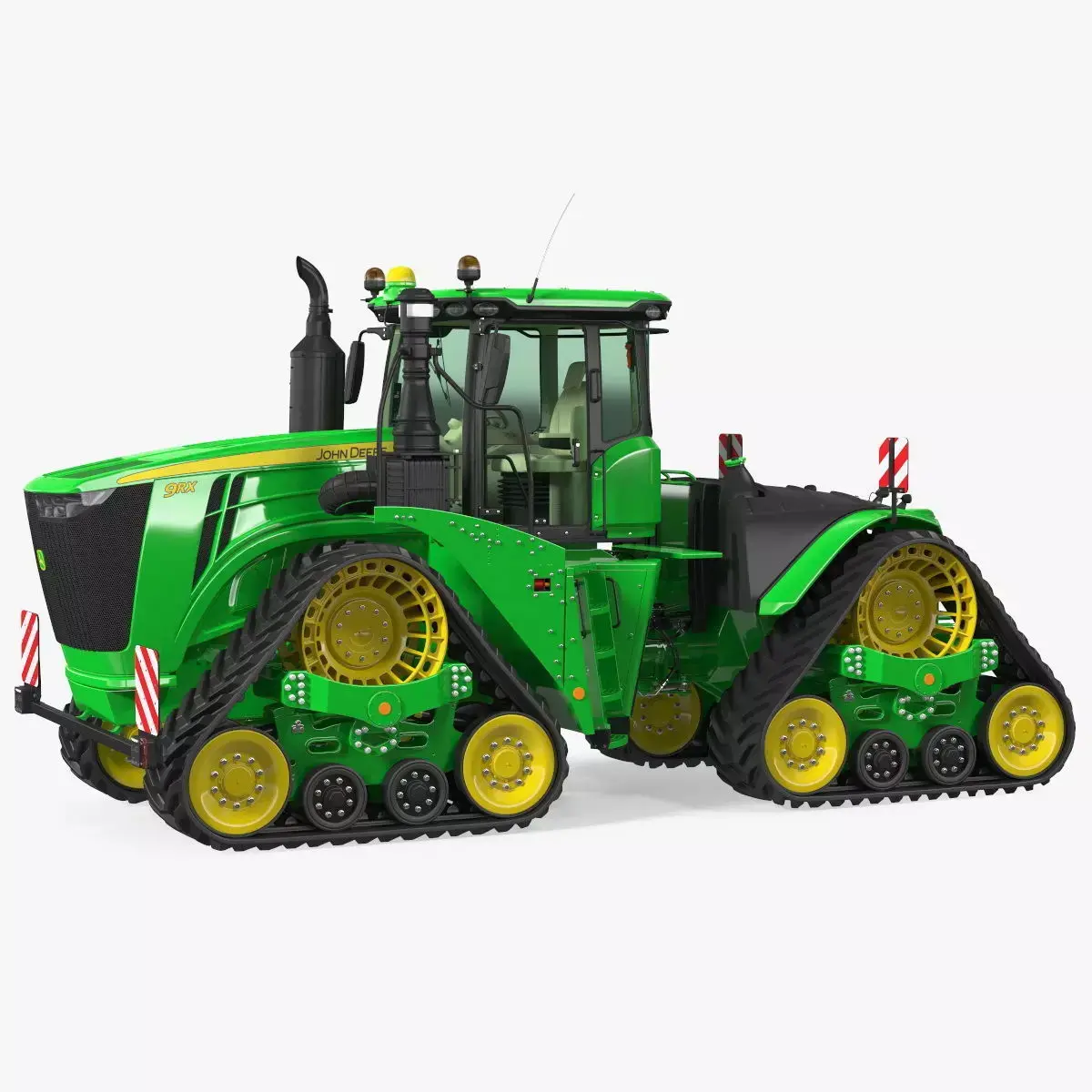John Deere Four Track 9RX Series Tractor Clean Rigged 3D model