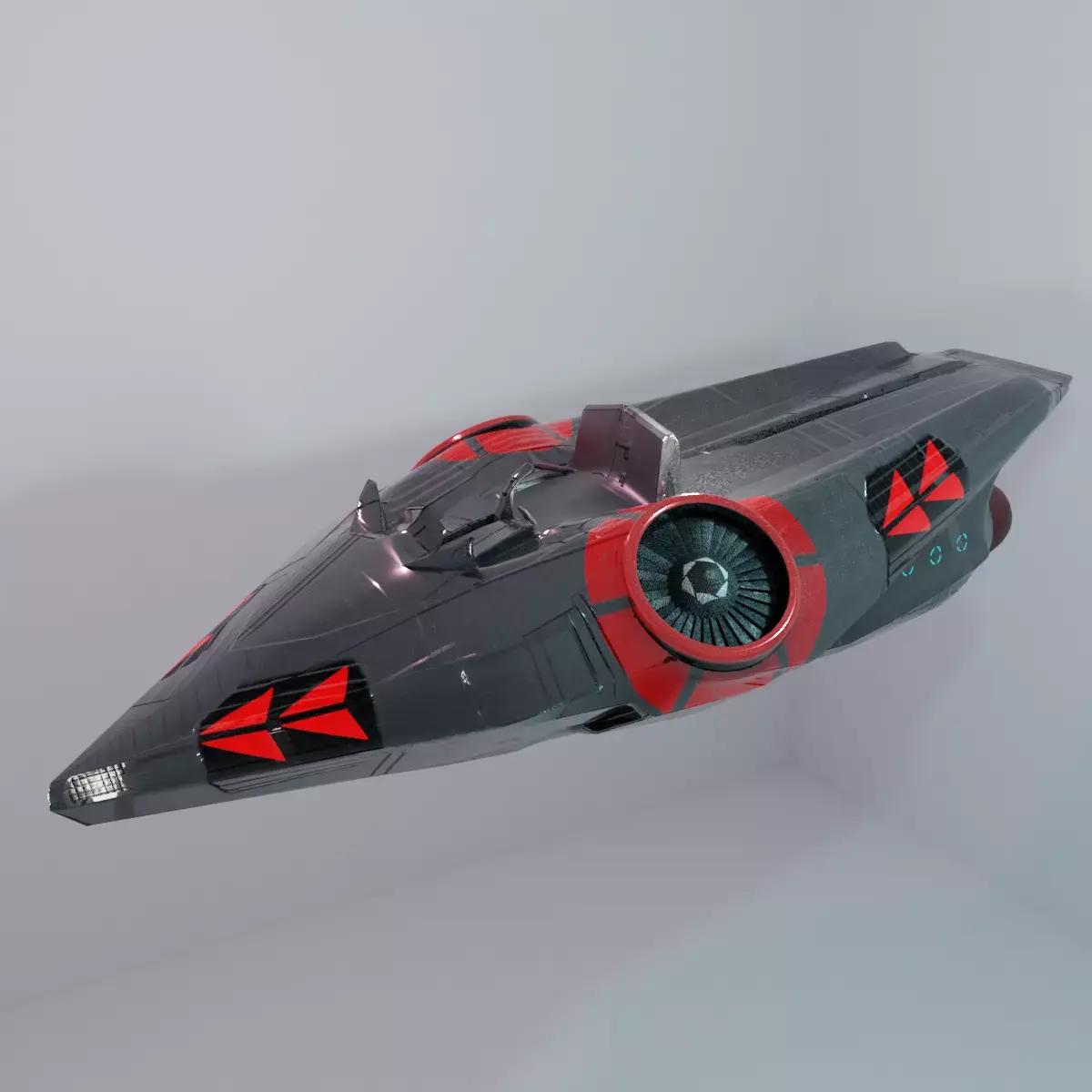 Futuristic Cycles Game and Subdivision ready Free low-poly 3D model