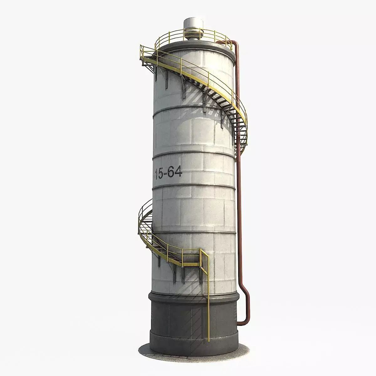 Oil Storage Tank v2 Low-poly 3D model