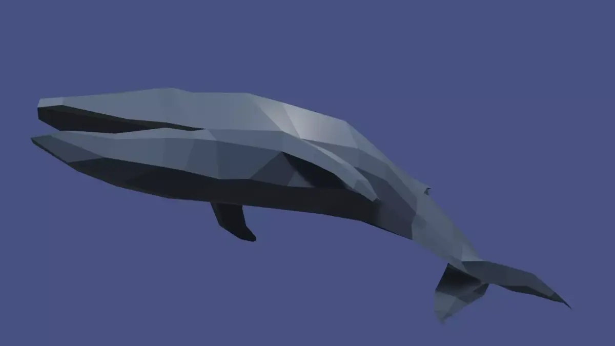 Whale Free low-poly 3D model purchase