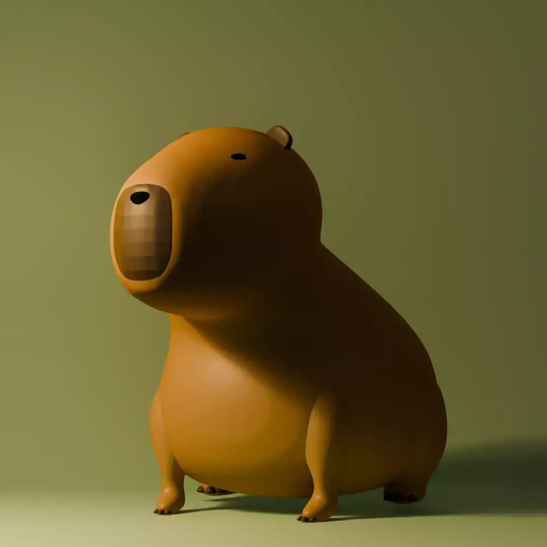 Cute Capybara 3D Model 3D model