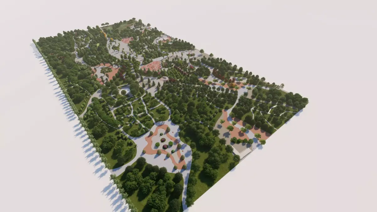 Master park-Regional park project-Private Park Landscape 3D model get