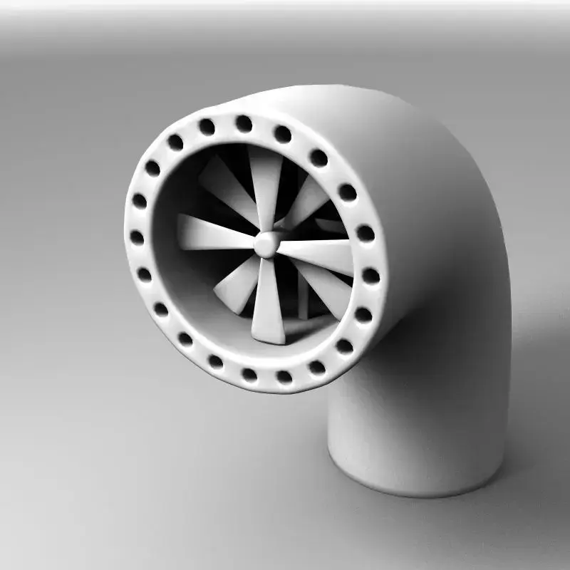 Scifi Ventilation Tube 3D model