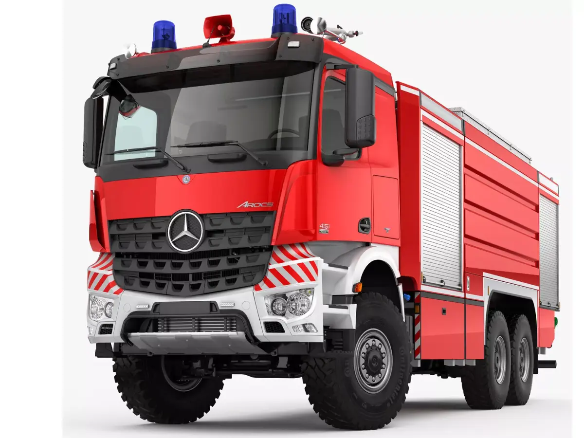 Mercedes Arocs Fire Truck 3D model