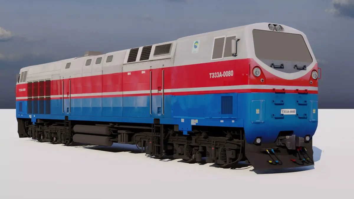 TE33A Diesel Locomotive 3D model