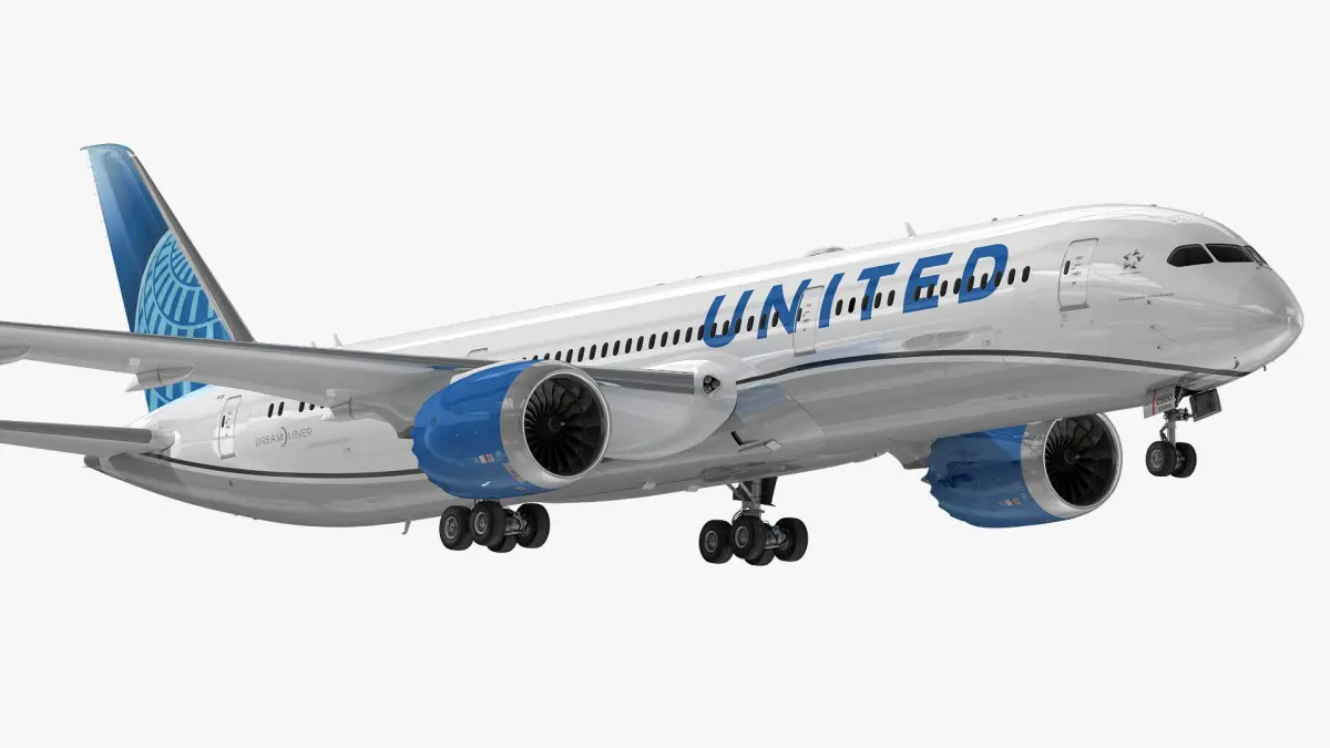 Boeing 787-9 United Airlines 3D model