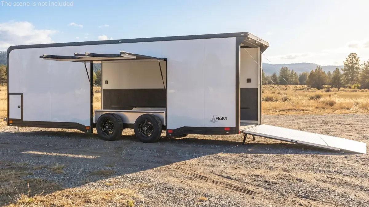 ATC Enclosed Car Hauler Trailer Simplified 3D model