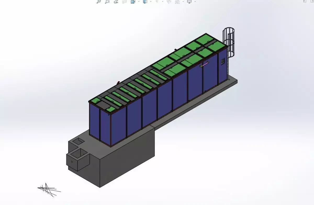 Biological waste water treatment package  3D model