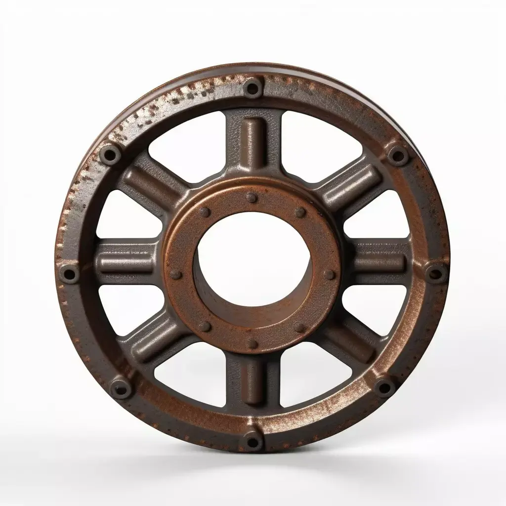 Rusty Industrial Metal Wheel Pulley 3D model