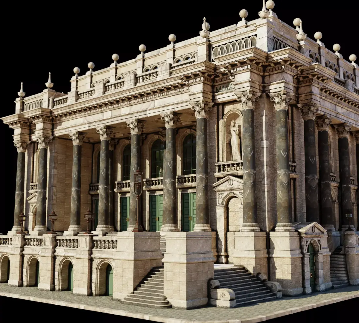 Historic Public Building 3D model