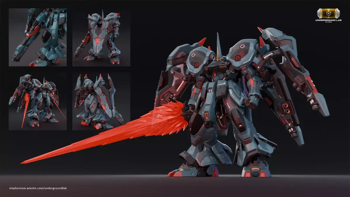 XC06 Scarab - Original Lowpoly Mecha -  Rigged and Animated Low-poly 3D model
