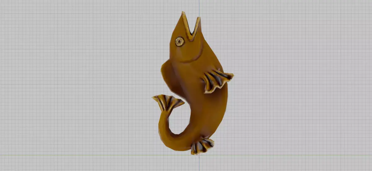 Porcelain Fish Gold Red - The Witcher 3 Blood and Wine Free low-poly 3D model
