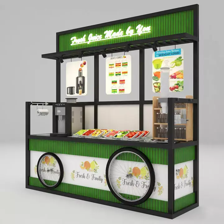 Fresh And Fruity Juice Cart 3D model
