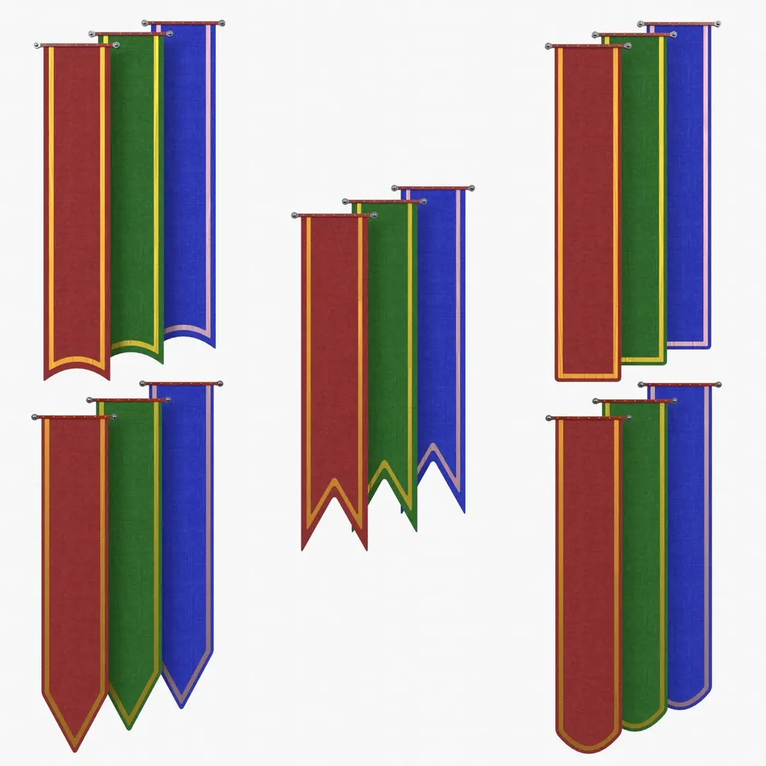 Wall Mounted Banners 3D model